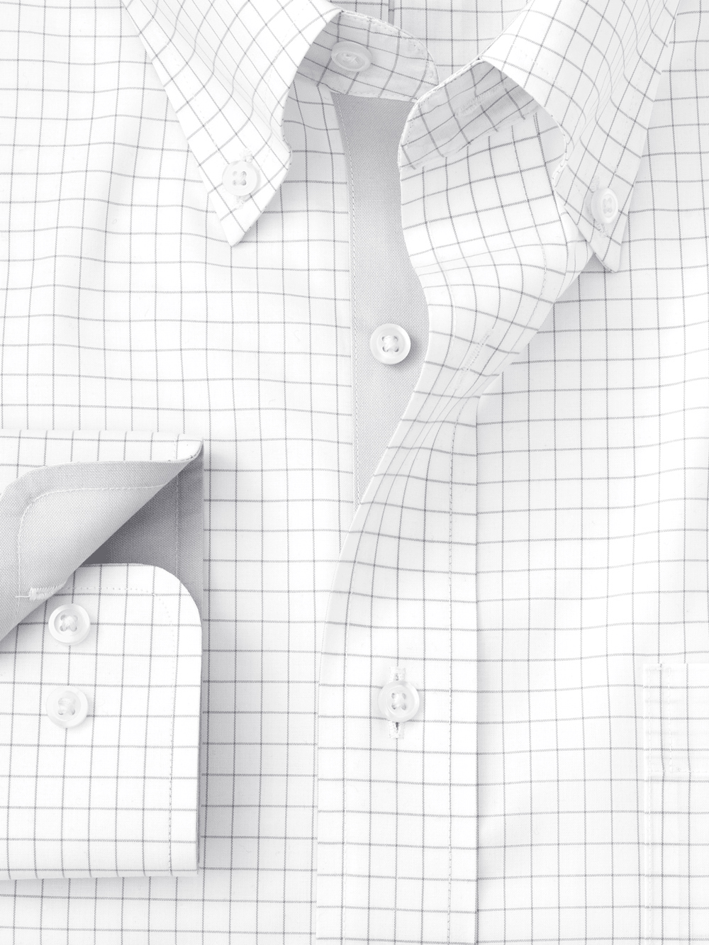Alternate Image of Non-iron Cotton Check Dress Shirt With Contrast Trim-5