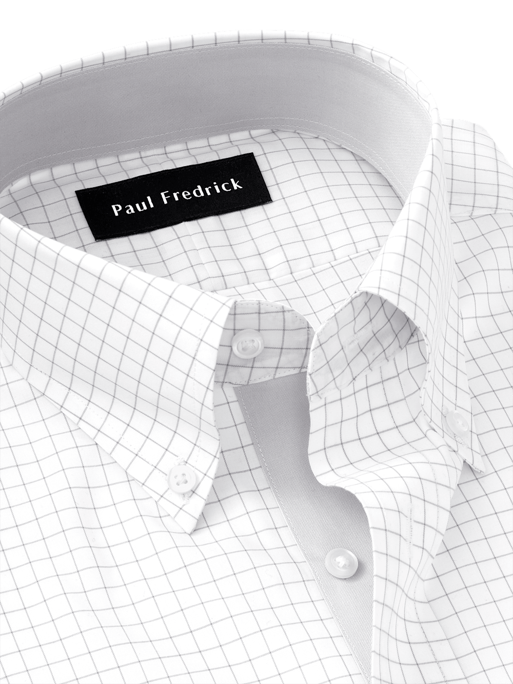 Alternate Image of Non-iron Cotton Check Dress Shirt With Contrast Trim-6