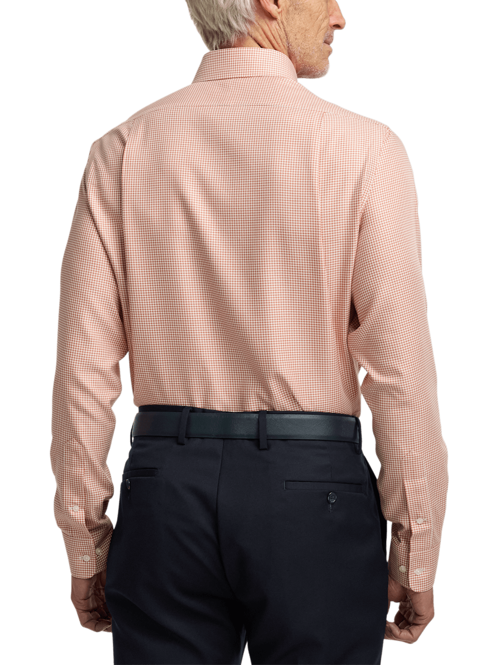 Alternate Image of Non-iron Cotton Houndstooth Dress Shirt With Contrast Trim-4