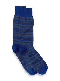 Stripe Cotton Blend Sock - Blue Multi
