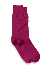 Dot Cotton Blend Sock - Berry Multi