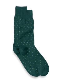 Dot Cotton Blend Sock - Green Multi