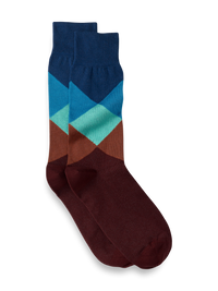 Argyle Cotton Blend Sock - Multi