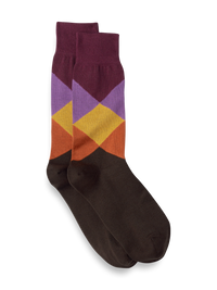 Argyle Cotton Blend Sock - Multi