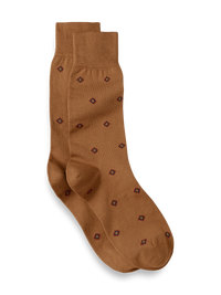Medallion Cotton Blend Sock - Bronze