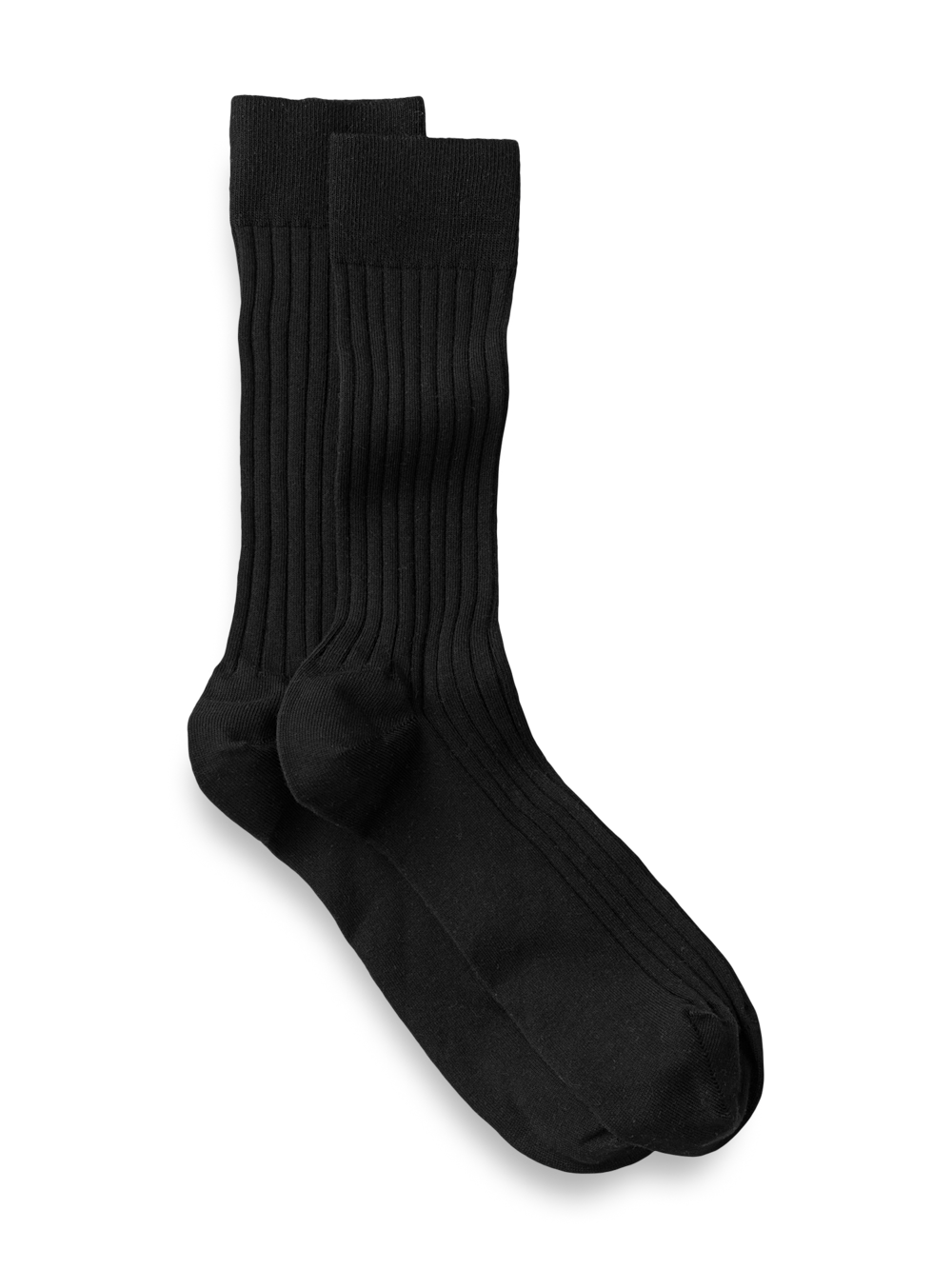 Product Image of Solid Rib Cotton Blend Sock-Black