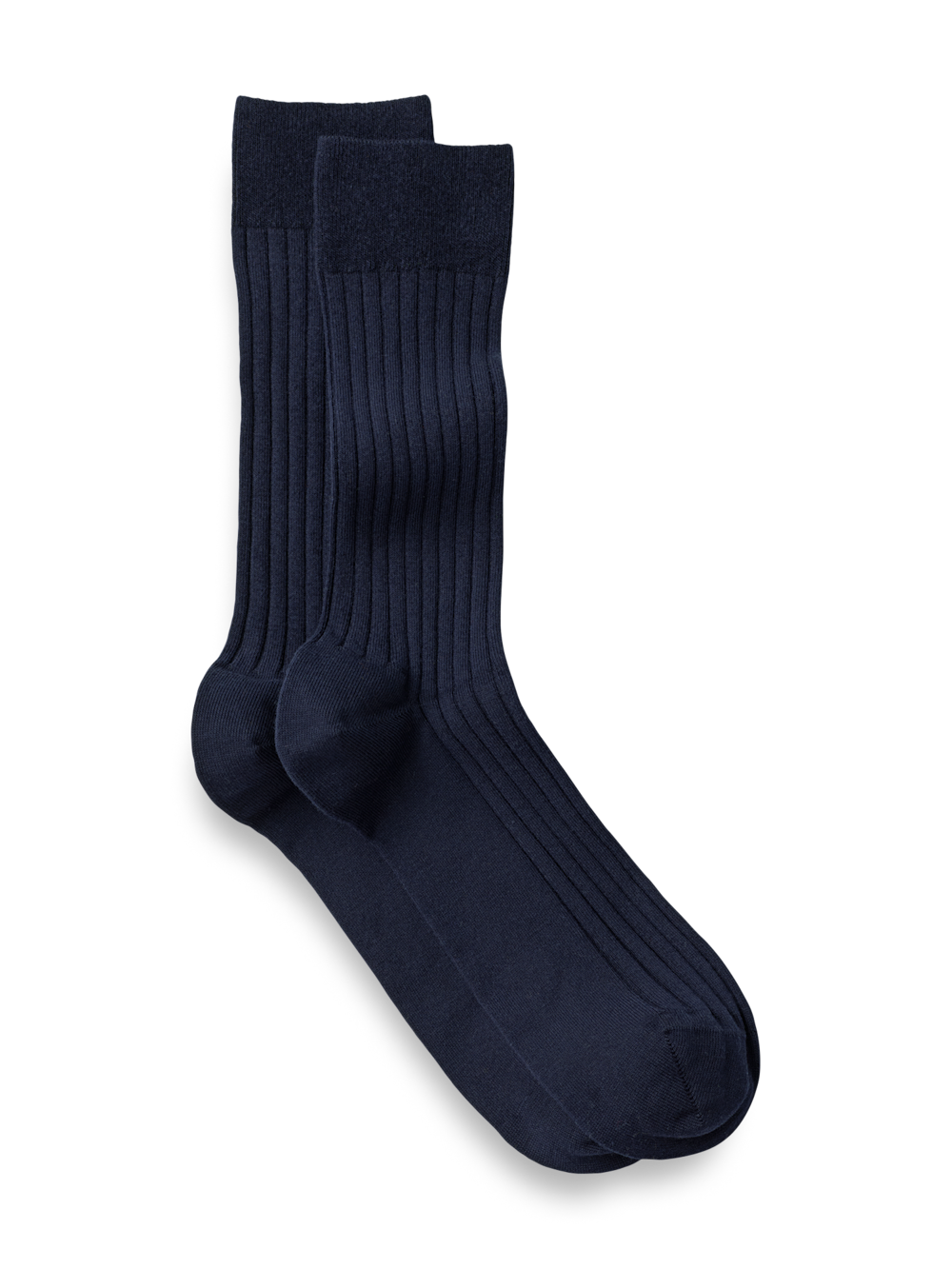Product Image of Solid Rib Cotton Blend Sock-Navy