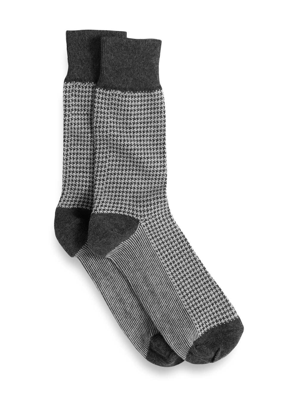 Product Image of Houndstooth Cotton Blend Sock-Charcoal