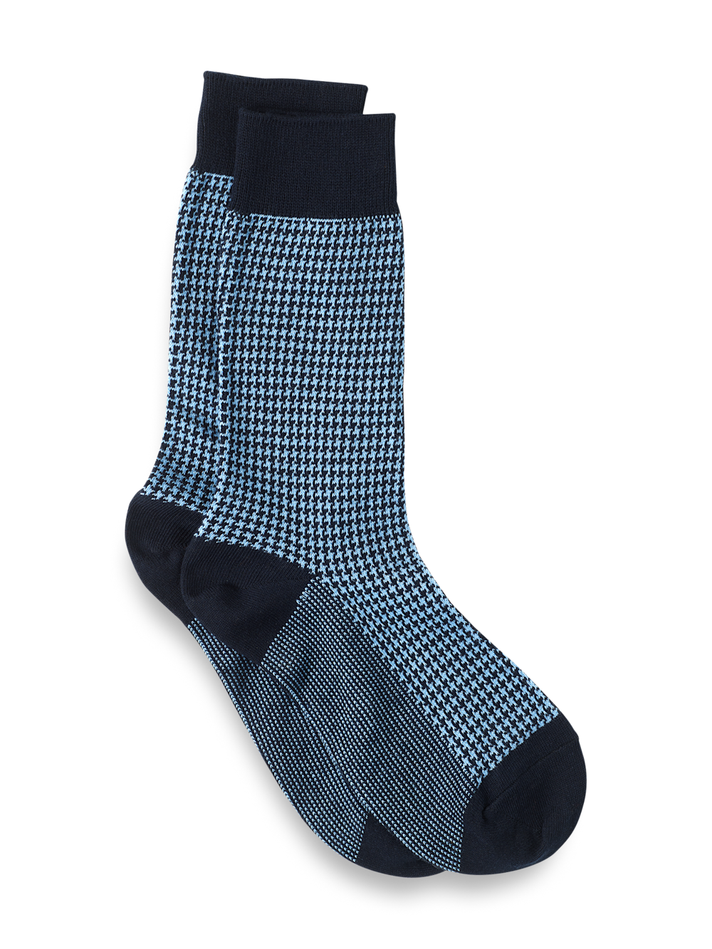 Product Image of Houndstooth Cotton Blend Sock-Navy