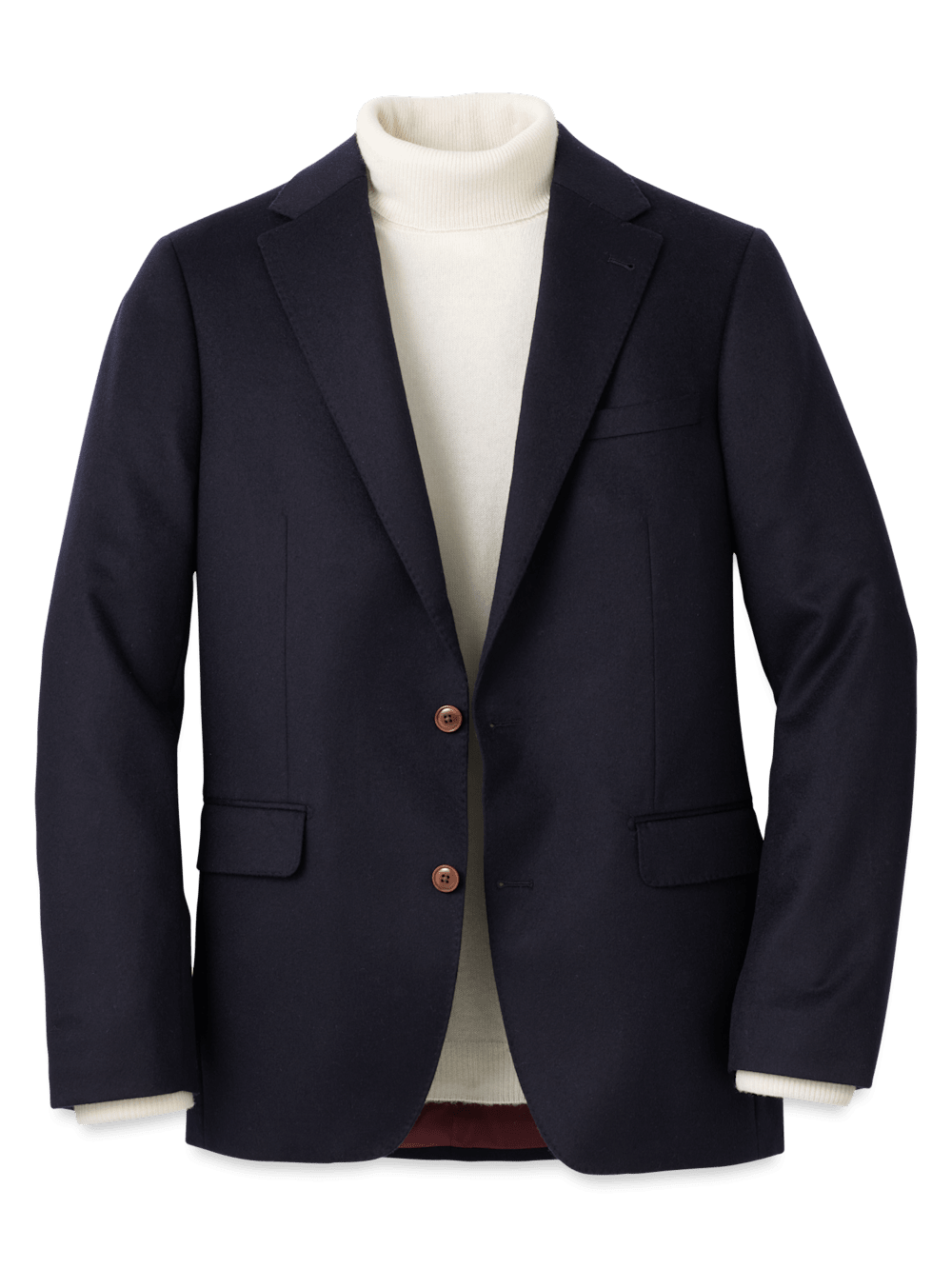 Product Image of Cashmere Single Breasted Notch Lapel Sport Coat-Navy