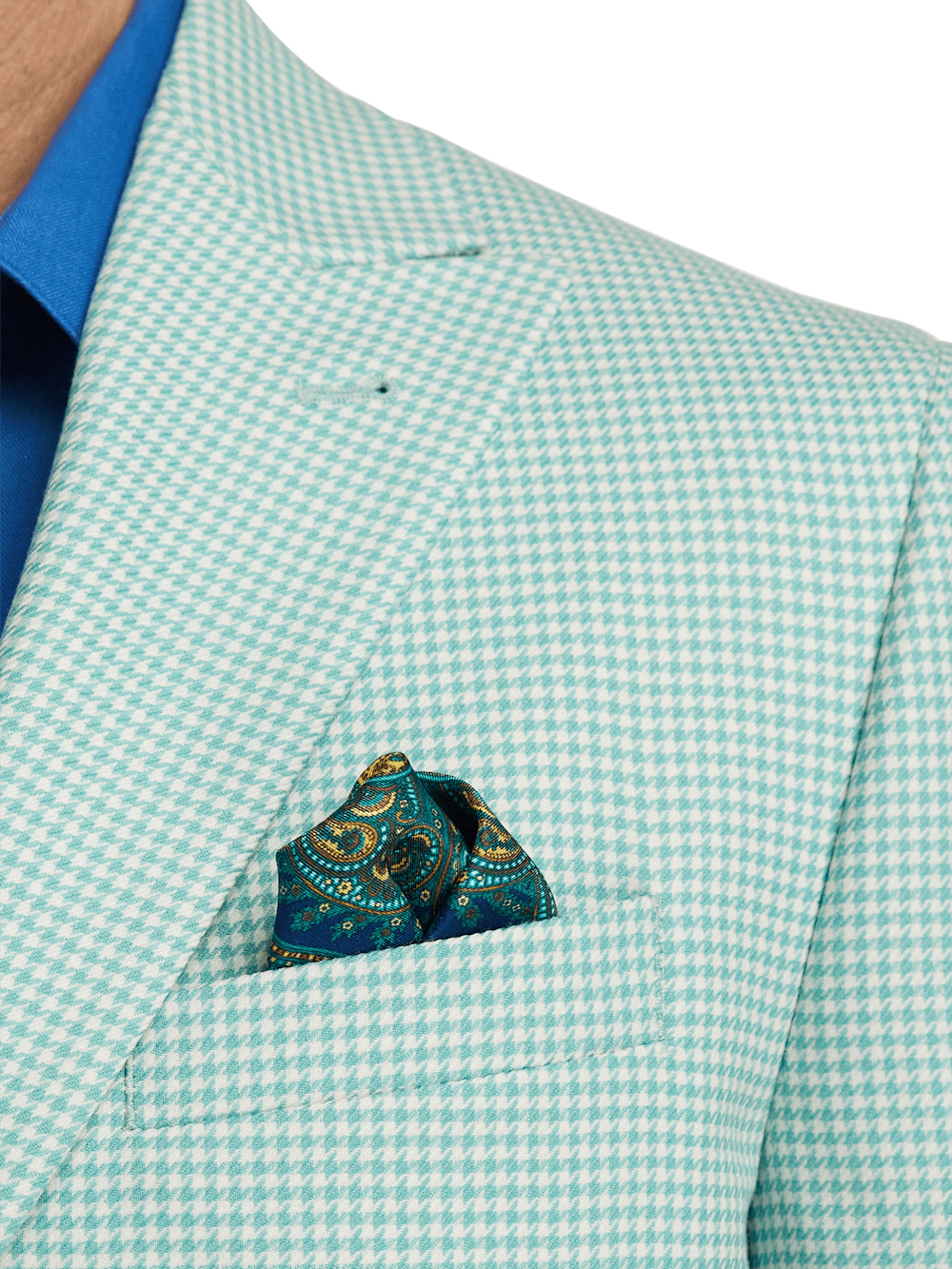 Alternate Image of Wool Houndstooth Single Breasted Peak Lapel Sport Coat-5