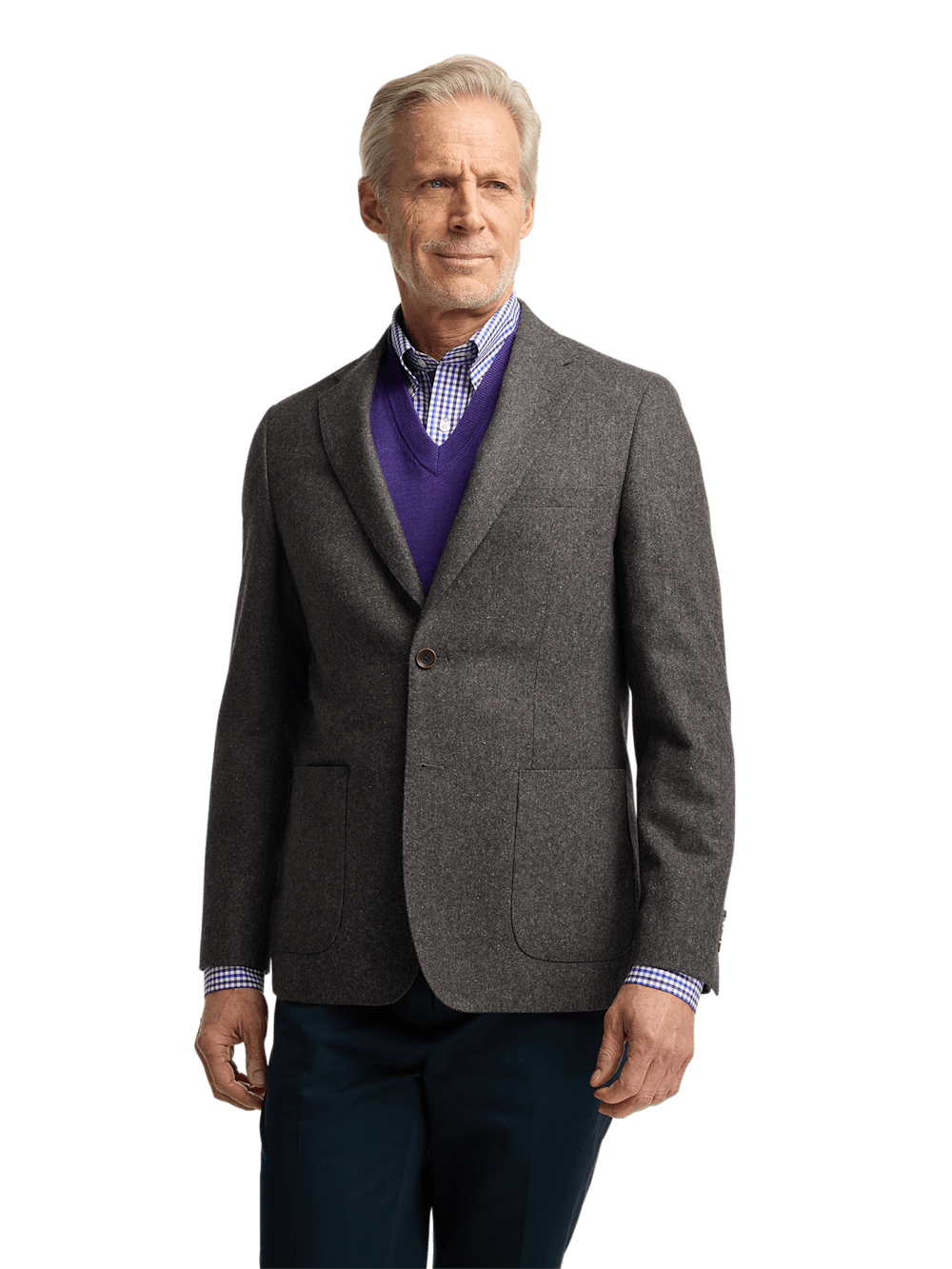 Alternate Image of Wool Blend Donegal Single Breasted Notch Lapel Sport Coat-2