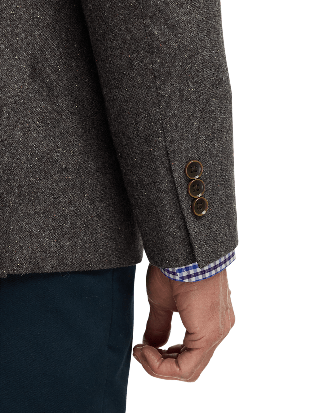 Alternate Image of Wool Blend Donegal Single Breasted Notch Lapel Sport Coat-3