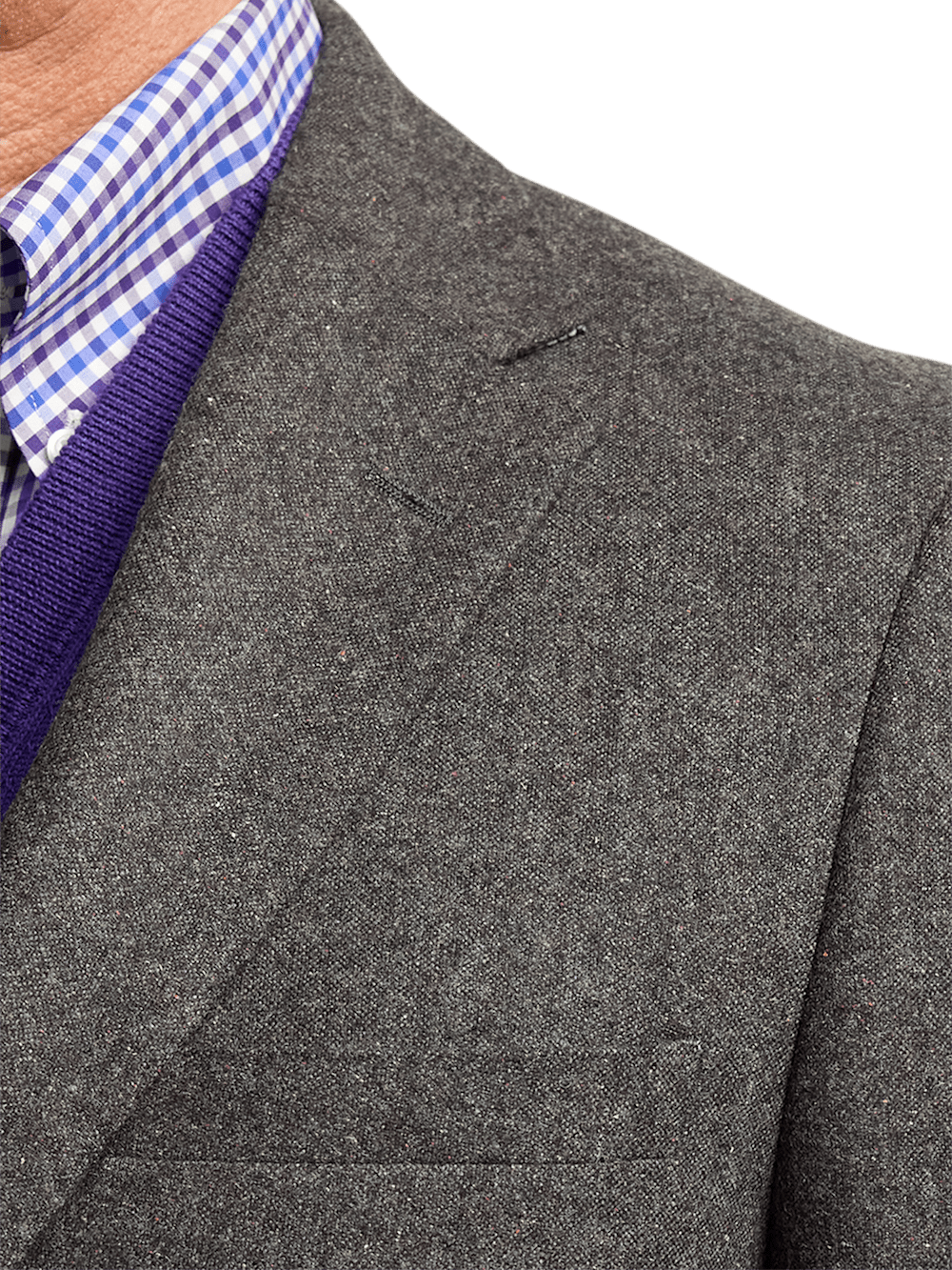 Alternate Image of Wool Blend Donegal Single Breasted Notch Lapel Sport Coat-6