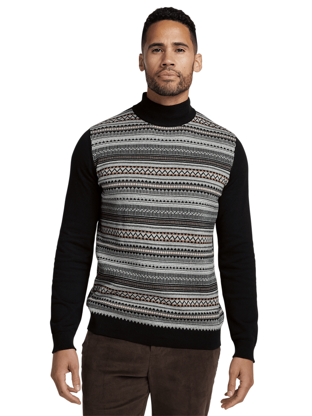 Alternate Image of Cotton Mock Neck Sweater-1