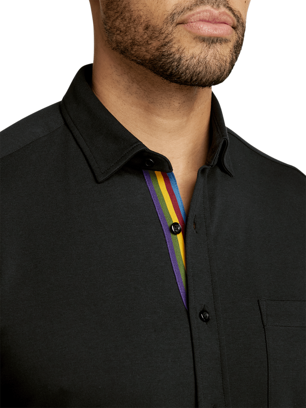 Alternate Image of Mercerized Cotton Button Front Polo-2
