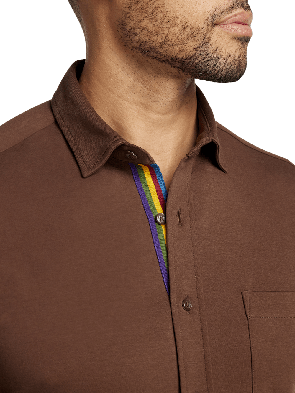 Alternate Image of Mercerized Cotton Button Front Polo-2