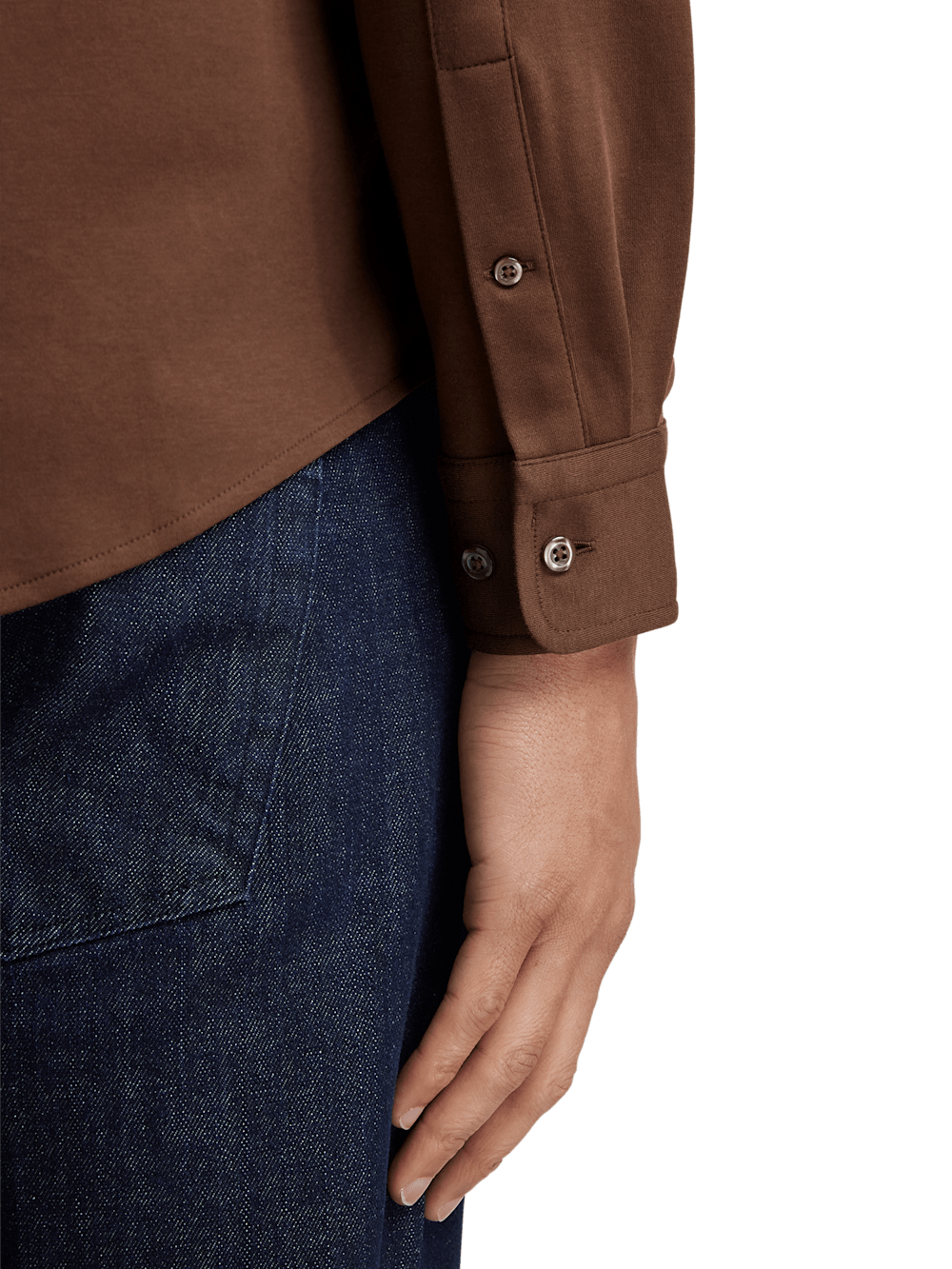 Alternate Image of Mercerized Cotton Button Front Polo-3