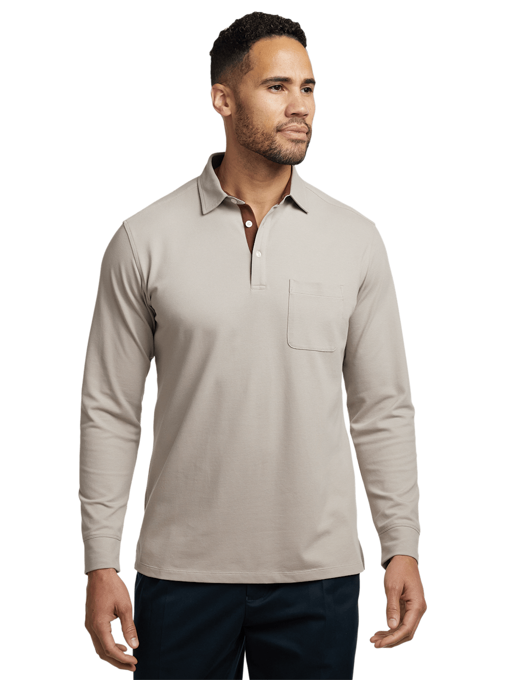 Alternate Image of Cotton/spandex Pique Three Button Polo-1