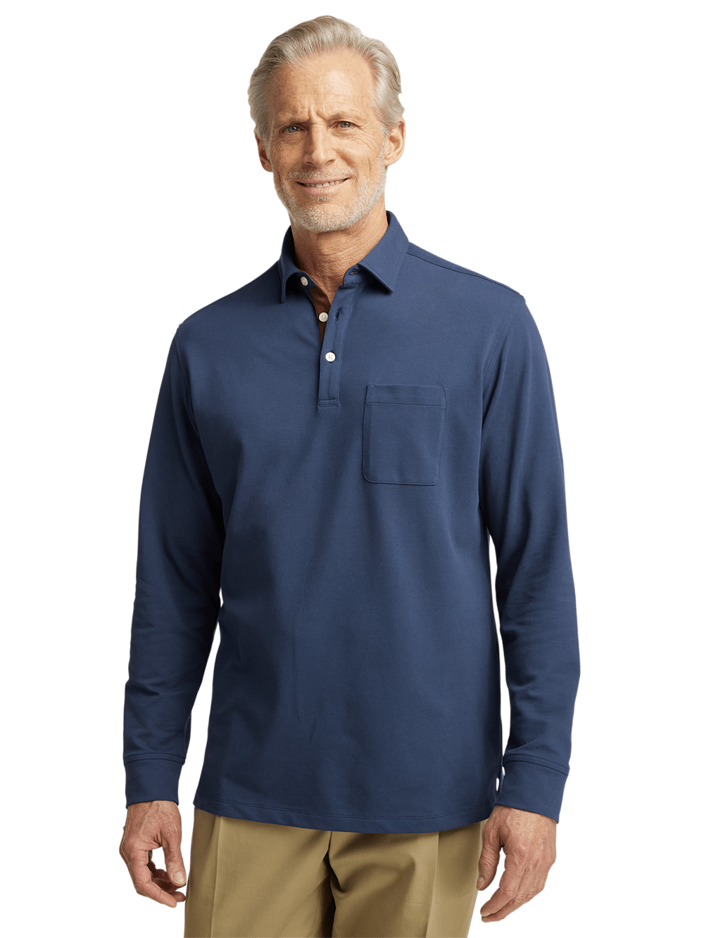 Alternate Image of Cotton/spandex Pique Three Button Polo-1