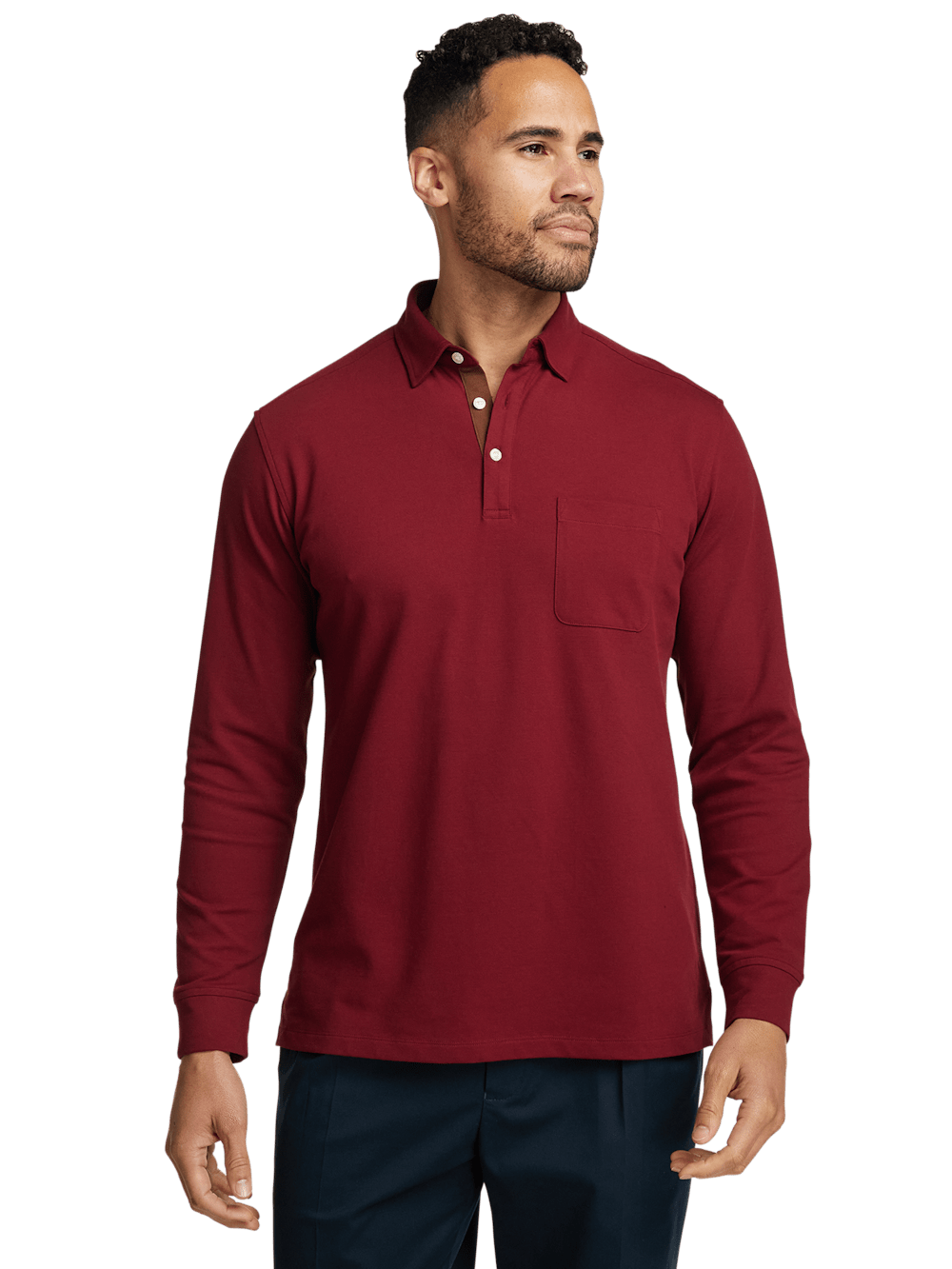 Alternate Image of Cotton/spandex Pique Three Button Polo-1