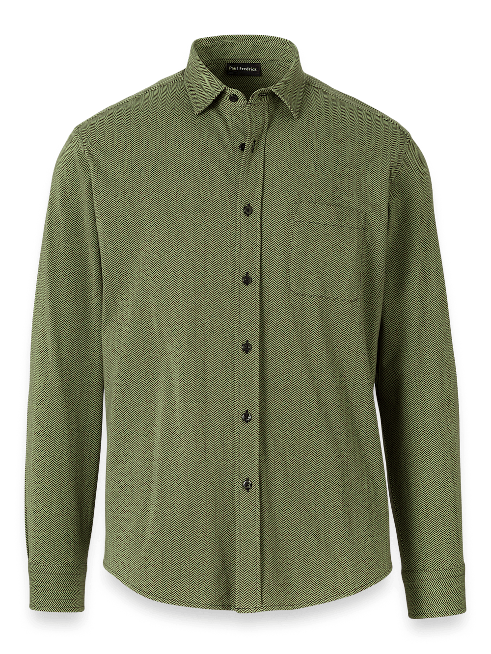 Product Image of Cotton Button Front Polo-Green