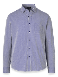 Cotton Button Front Polo - Blue
