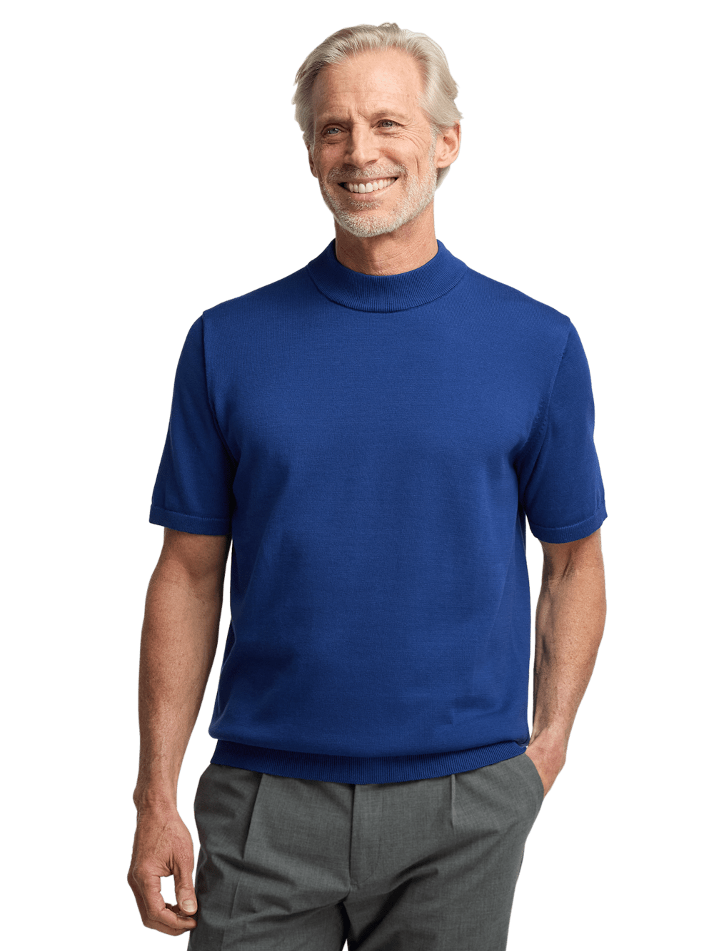Alternate Image of Cotton Mock Neck Sweater-1