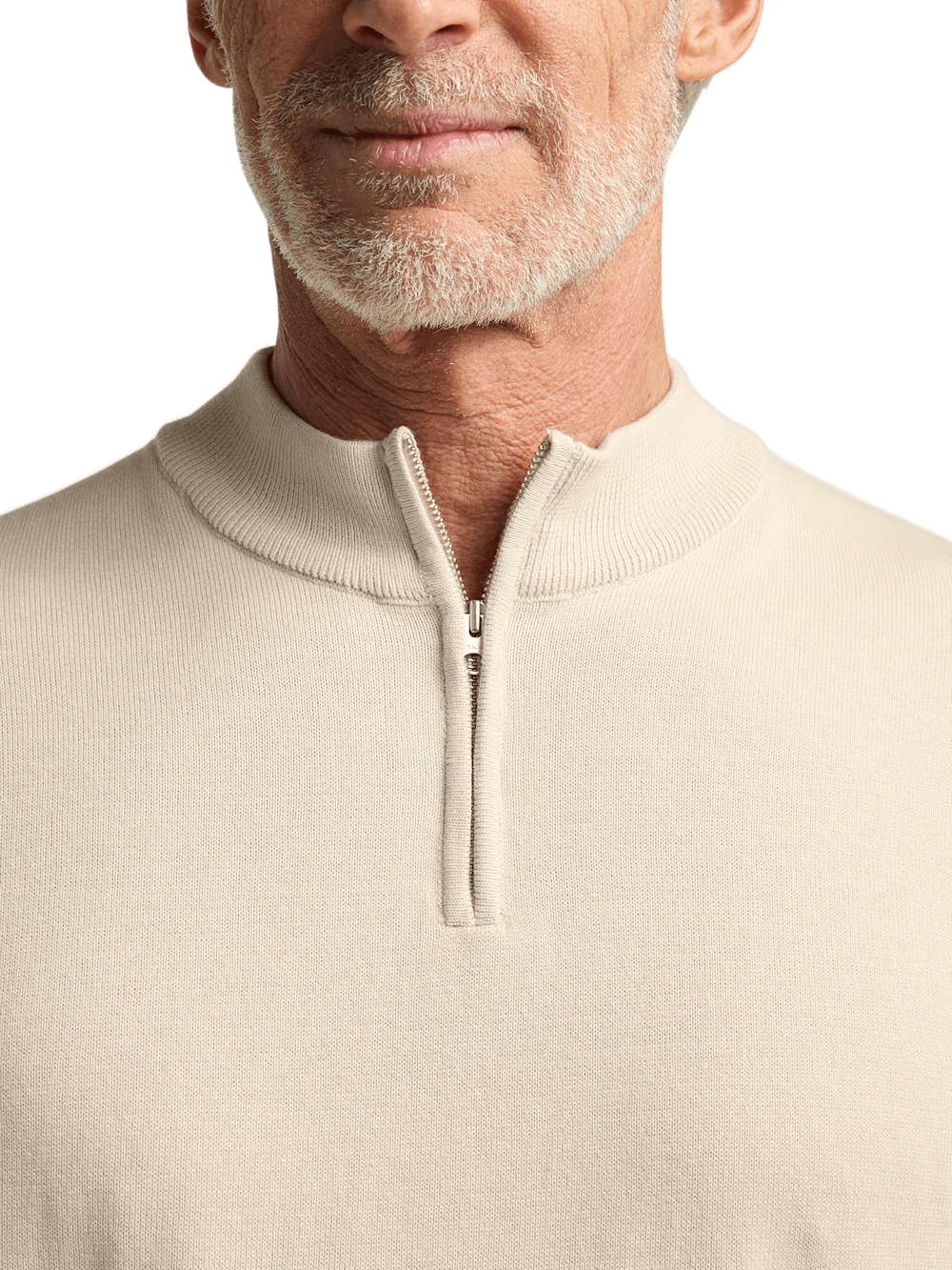 Alternate Image of Cotton Quarter Zip Mock Neck Sweater-2