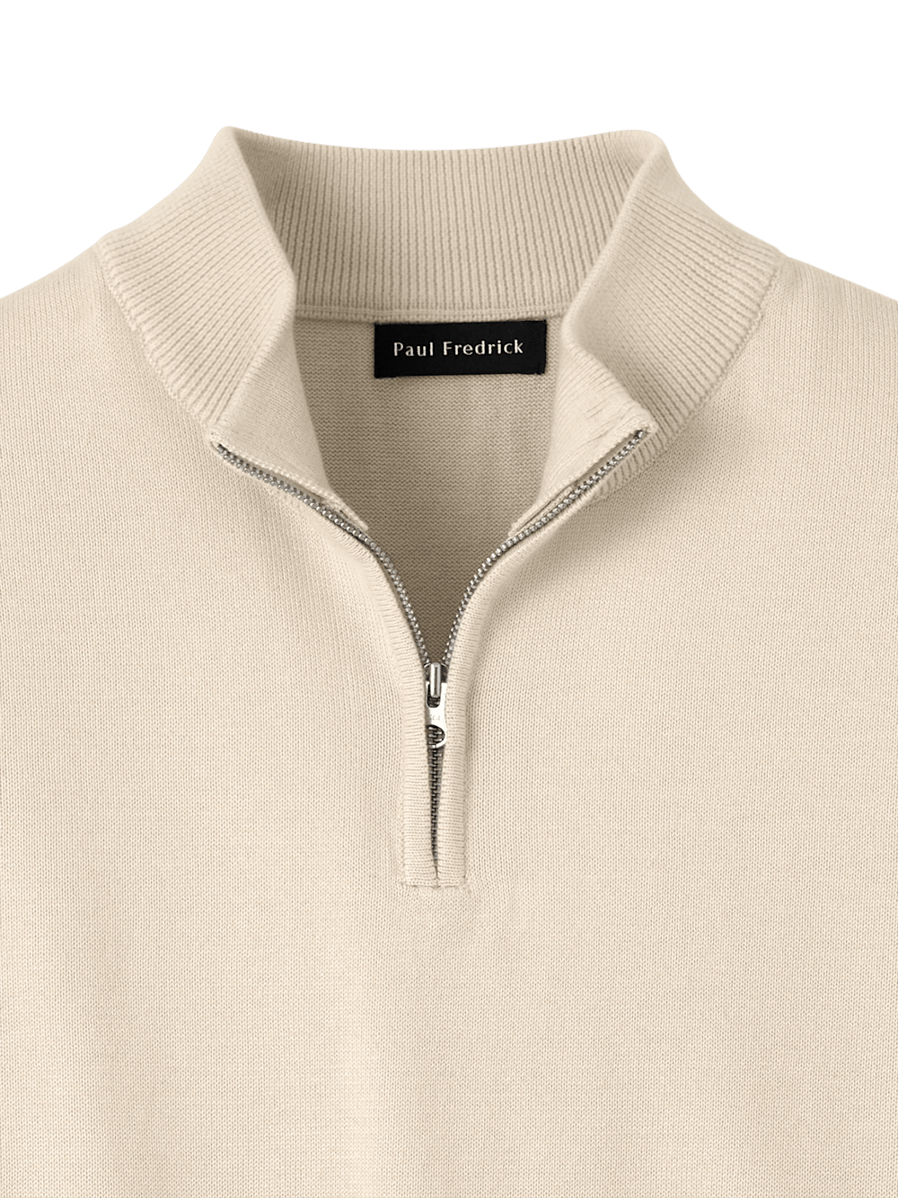 Alternate Image of Cotton Quarter Zip Mock Neck Sweater-5