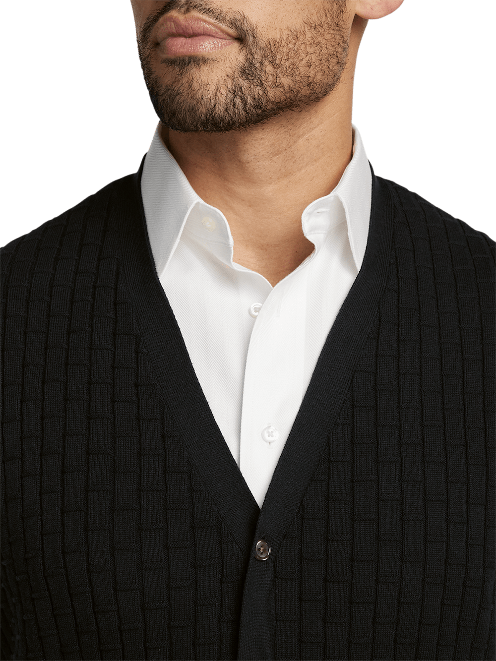 Alternate Image of Cotton Button Front Cardigan Vest-2