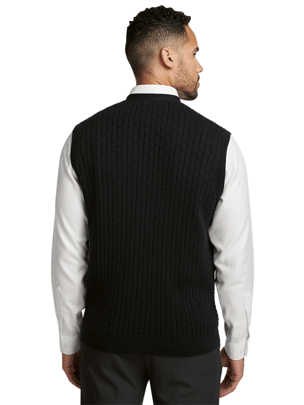 Alternate Image of Cotton Button Front Cardigan Vest-4