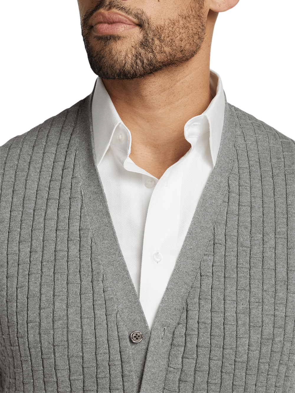 Alternate Image of Cotton Button Front Cardigan Vest-2