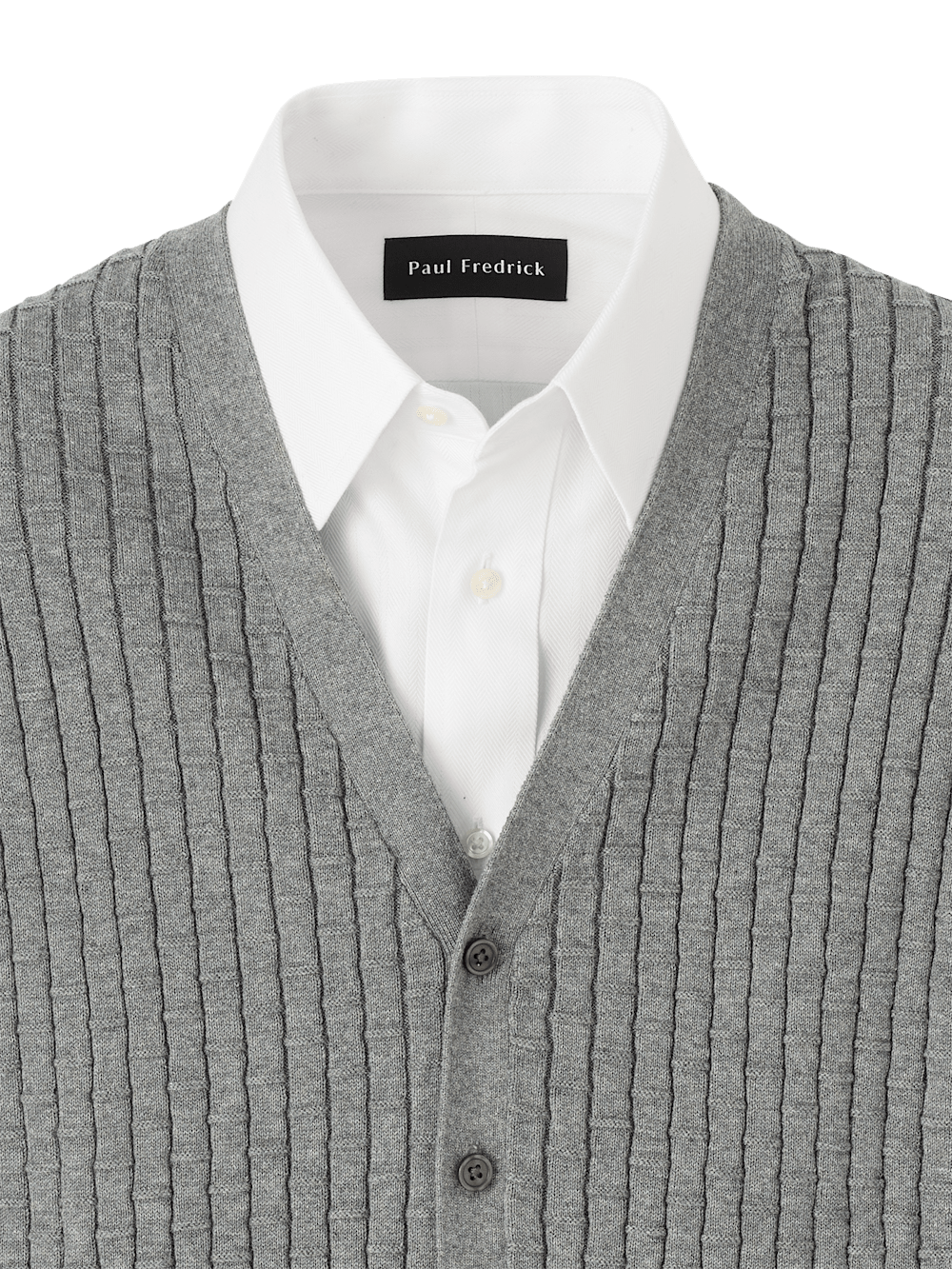Alternate Image of Cotton Button Front Cardigan Vest-5