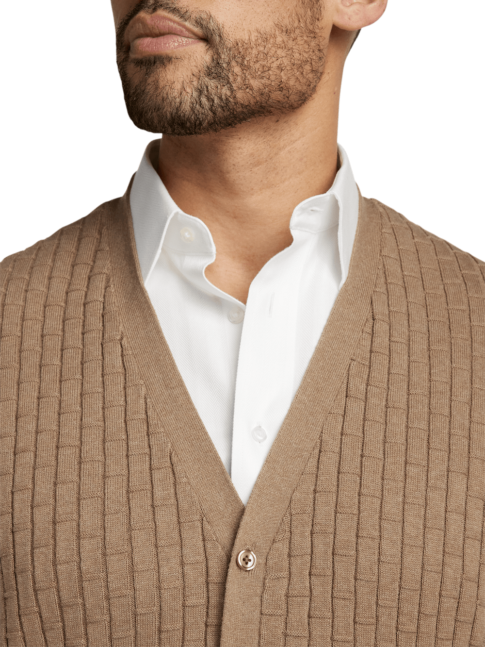 Alternate Image of Cotton Button Front Cardigan Vest-2