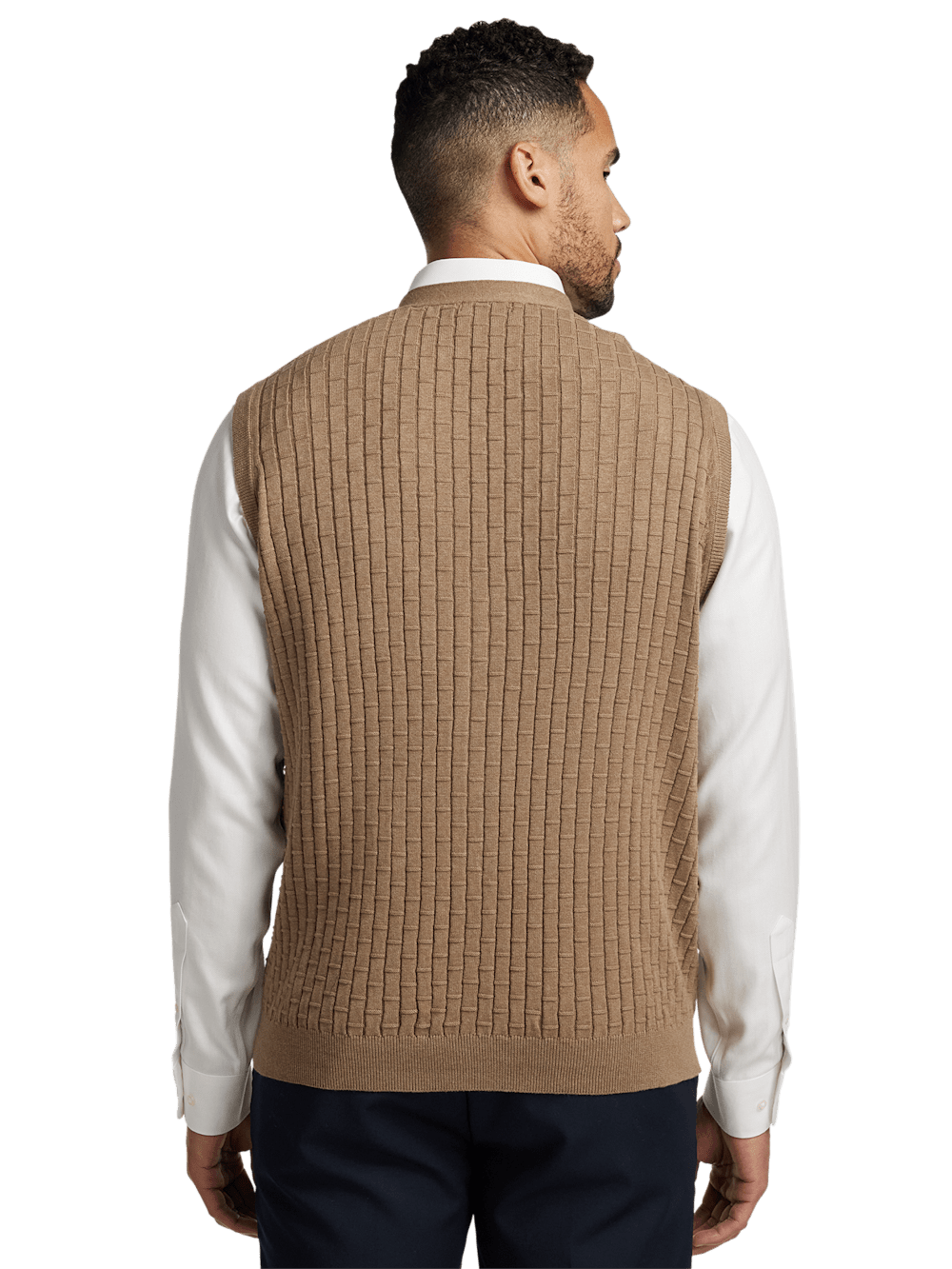 Alternate Image of Cotton Button Front Cardigan Vest-4