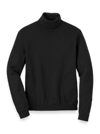 Supima Cotton Turtleneck - Black