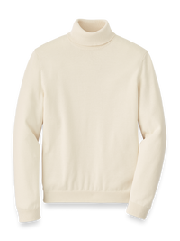 Supima Cotton Turtleneck - Ivory