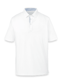 Performance Blend Three Button Polo - White