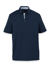 Performance Blend Three Button Polo - Navy