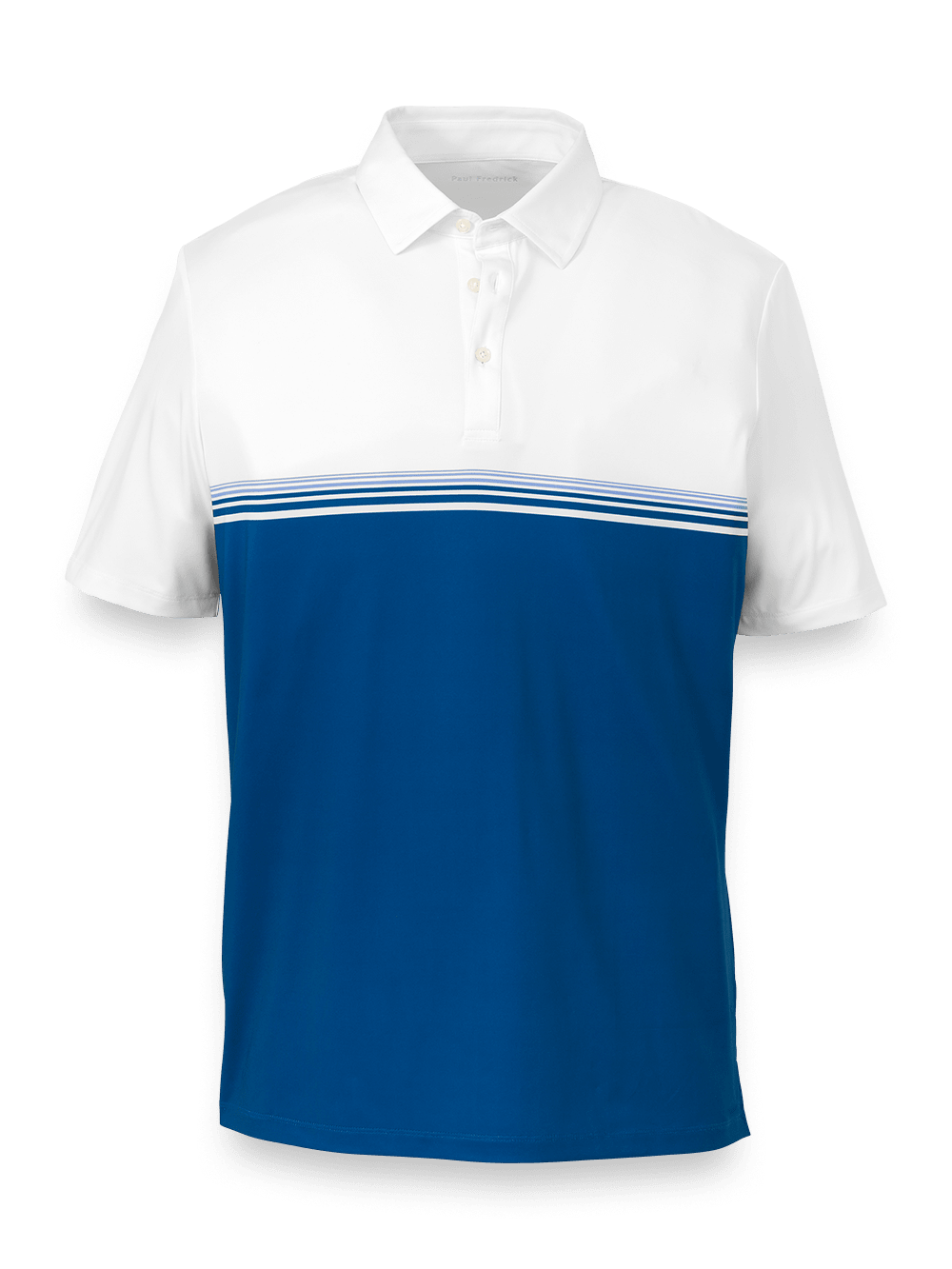 Product Image of Performance Blend Three Button Polo-Blue
