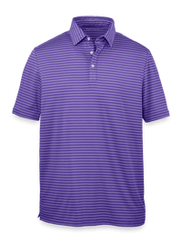 Performance Blend Three Button Polo - Purple