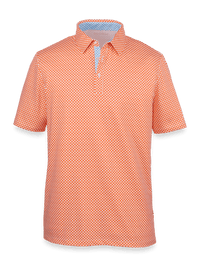 Performance Blend Three Button Polo - Orange