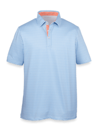 Performance Blend Three Button Polo - Blue