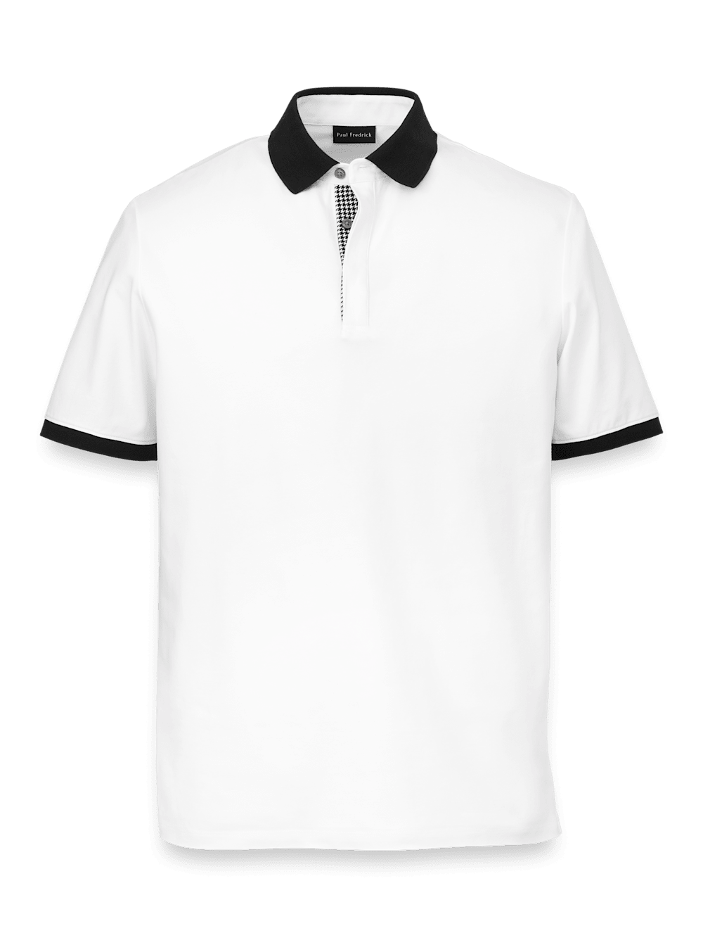 Product Image of Cotton Blend Three Button Polo-White