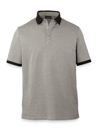 Cotton Three Button Polo - Tan Multi