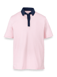 Performance Blend Three Button Polo - Pink