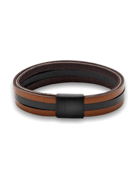 Leather Bracelet - Brown/black