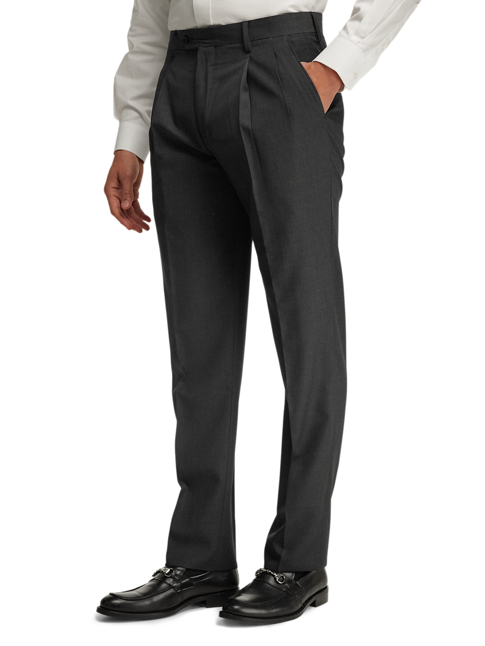 Alternate Image of Wool Gabardine Pants-3#model_pleated front