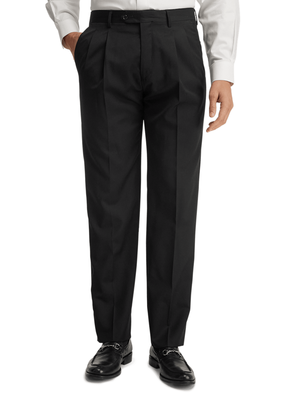 Alternate Image of Wool Gabardine Pants-1#model_pleated front